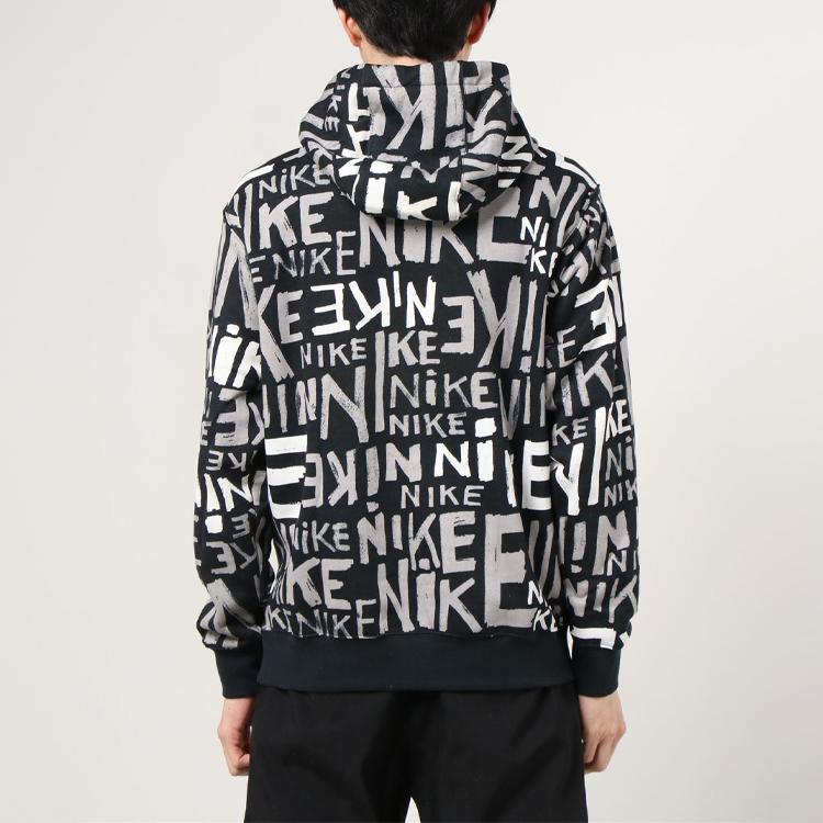 Nike Sportowa Bluza Polarowa z Nadrukiem Graffiti Męska Czarna DA0062-010