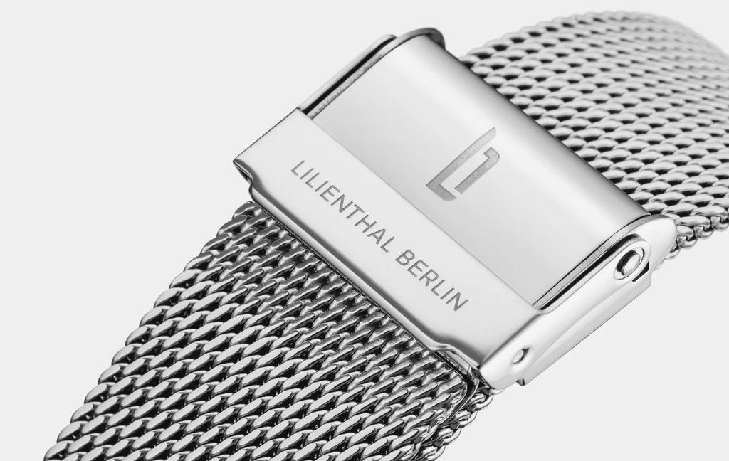 Lilianthal Berlin Srebrny Zegarek z Małą Sekundą Made in Germany, L01-115-B023AS