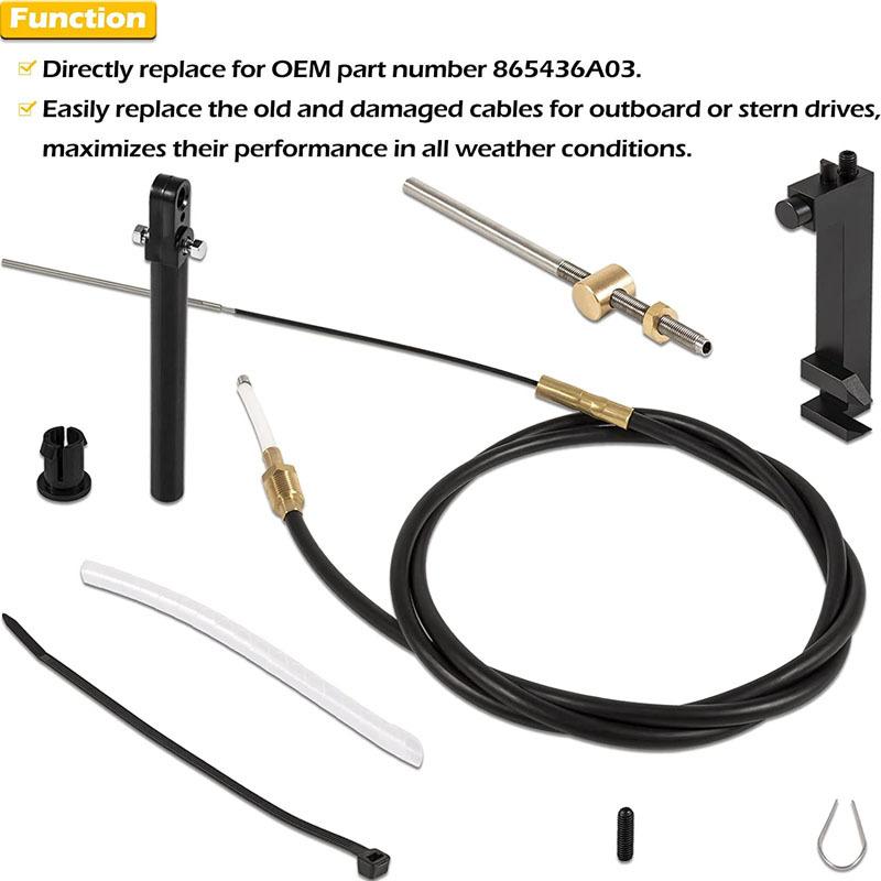Outboard Lower Shift Cable Kit 865436A02 for MerCruiser Alpha Gen One & Two 1 2 MR MC ,Marine Boat Tools
