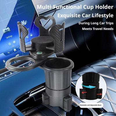 Car Cup Holder Multifunctional Tray Storage Rack Center Console Beverage Holder Fixed Seat Three In One Car Cup Holder
