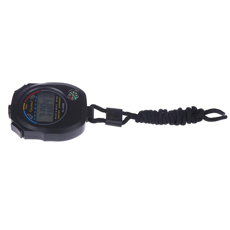 Waterproof Digital Lcd Chronograph Timer Counter Stopwatch Alarm With Strap