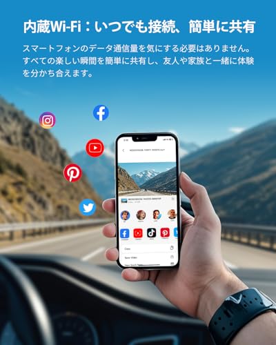 KAWA 2K Compact Dashcam, G-Sensor Equipped, 32GB SD Card Included, Built-in WIFI, 1296P Dashcam, Voice Recognition Dashcam, App Connectivity, WDR/3D D