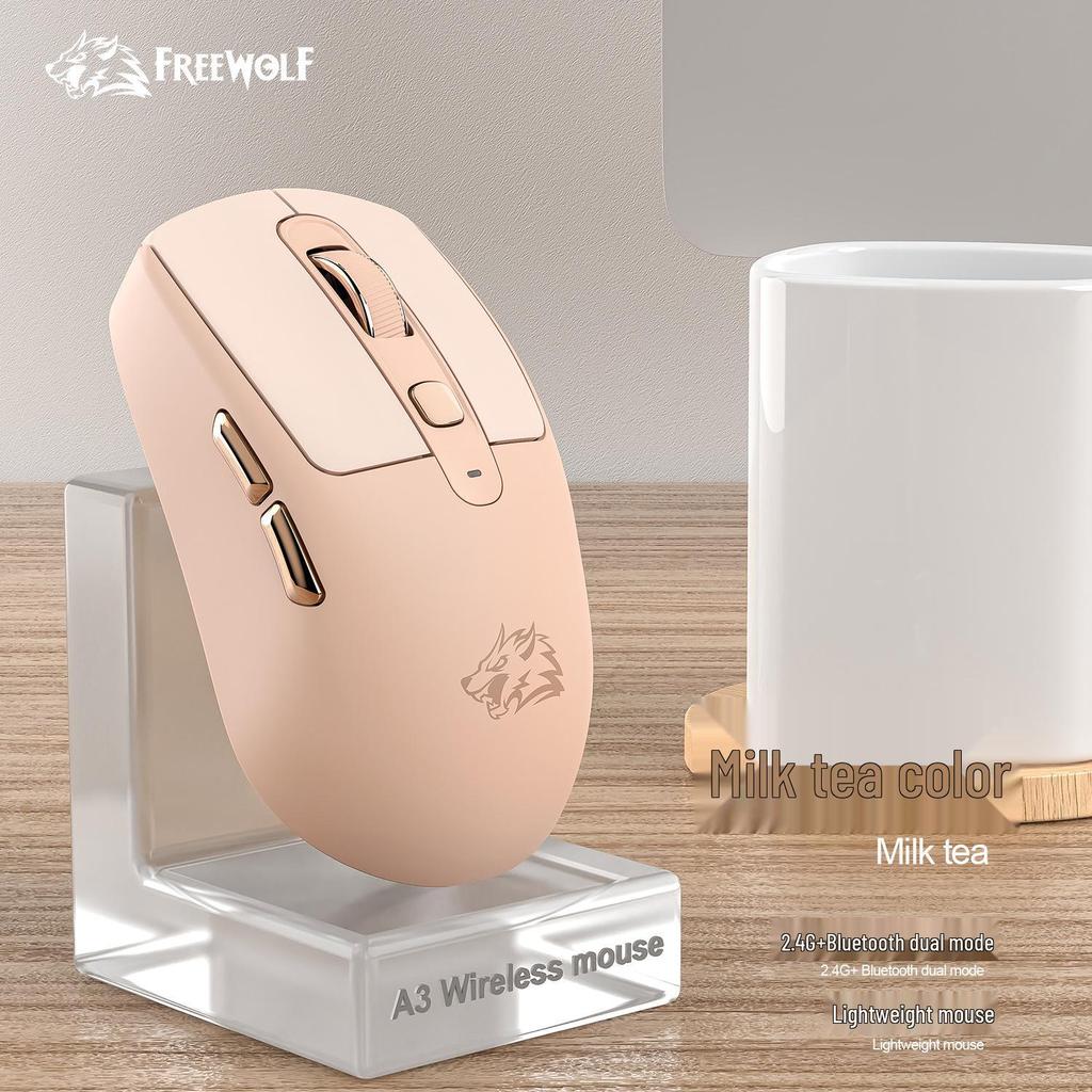 Wolf A3 Dual Mode Wireless Bluetooth Rechargeable Mouse for Office and Gaming