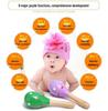 20cm Wooden Baby Grasping Maraca: Educational Sound Toy & Hand-Shaking Instrument for Grasping Training.