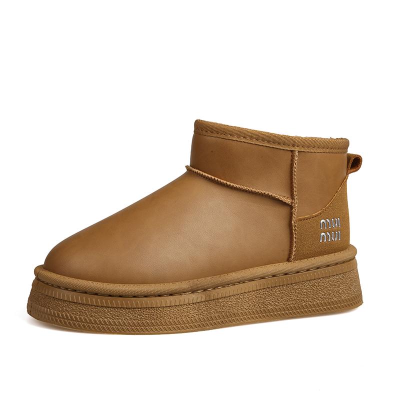 Fashion Women's Snow Boots Winter Slip-on Warm Bread Waterproof Boots Plus Velvet Women's Boots Casual Fashion Cotton Shoes