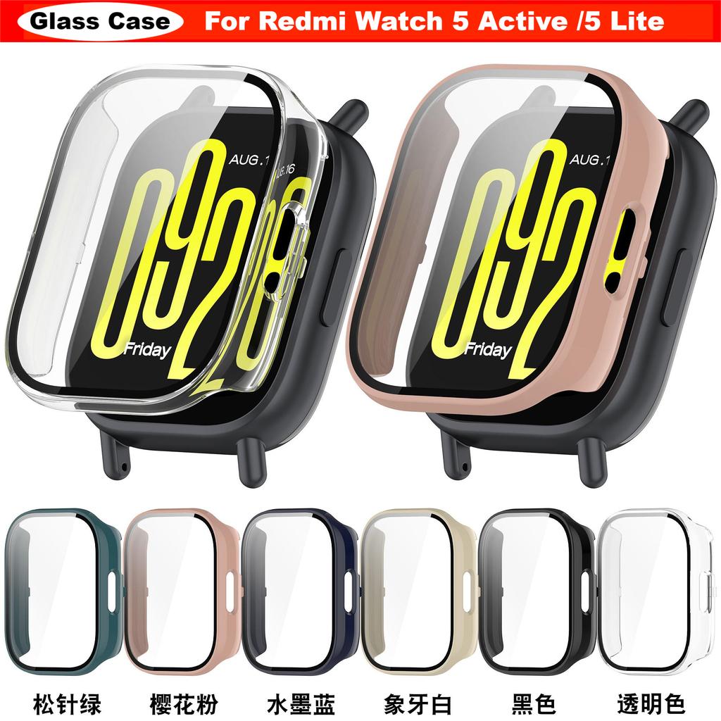 Glass Case For Redmi Watch 5 Active smart watches Screen protector For Redmi Watch 5 Lite Cover Shell Accessories