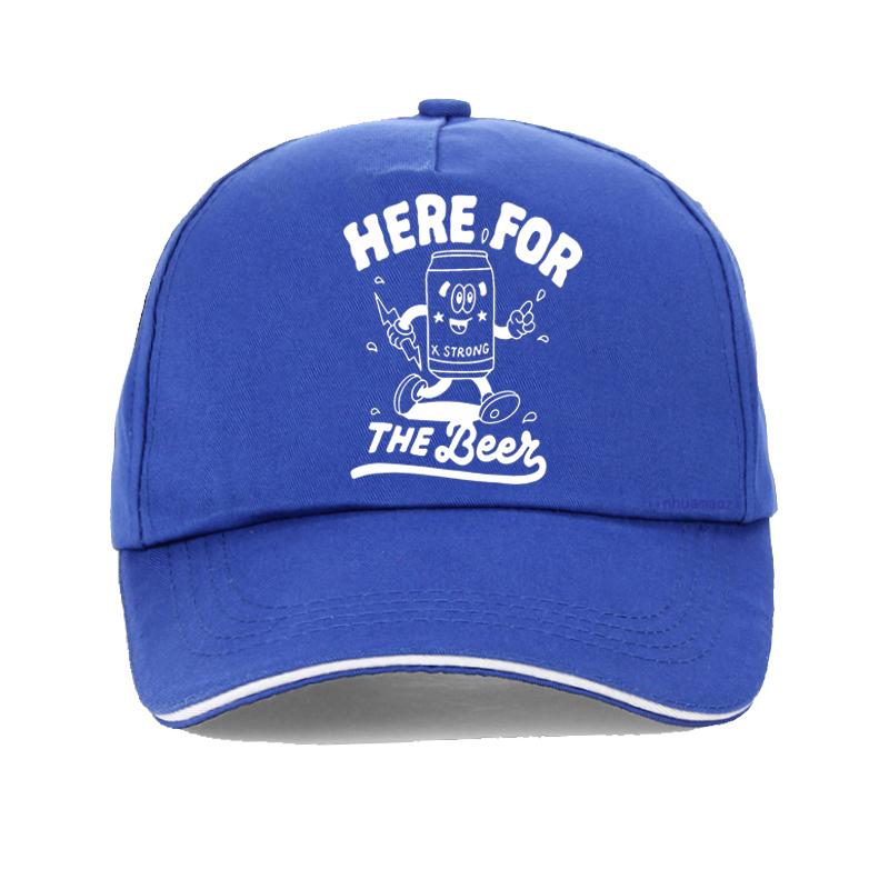Funny Here For The Beer Print Baseball Cap Cartoon Creativity Beer Men Women Caps Adjustable Outdoor Sports Hat