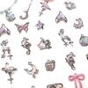 Alloy Butterfly Moon Heart Pendant Charms For DIY Bracelet Necklace Accessories
