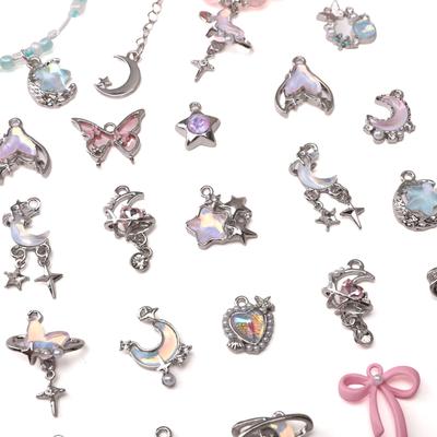 Ciondoli Pendenti in Lega Farfalla Luna Cuore Per Accessori Fai da Te Bracciale Collana