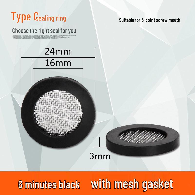 Adjustable Filter Screen Shower Head with Silicone Gasket & Stainless Steel Mesh