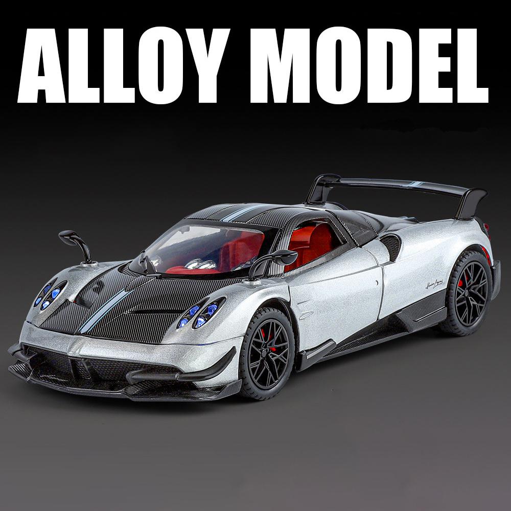 

1:32 Pagani Huayra BC Alloy Sports Model Diecast Metal Racing Car Vehicles Model Simulation Sound Light Collection Kids Toy Gift