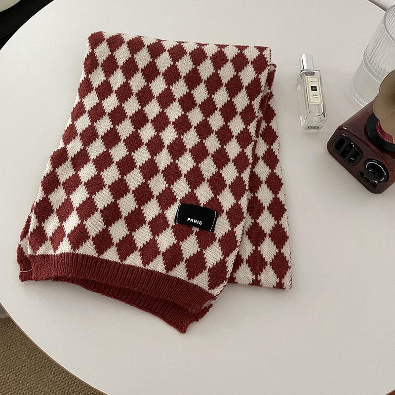 Christmas Series New Red Atmosphere Scarf Collection Women's Winter Wind Advanced Autumn and Winter Warm Scarf
