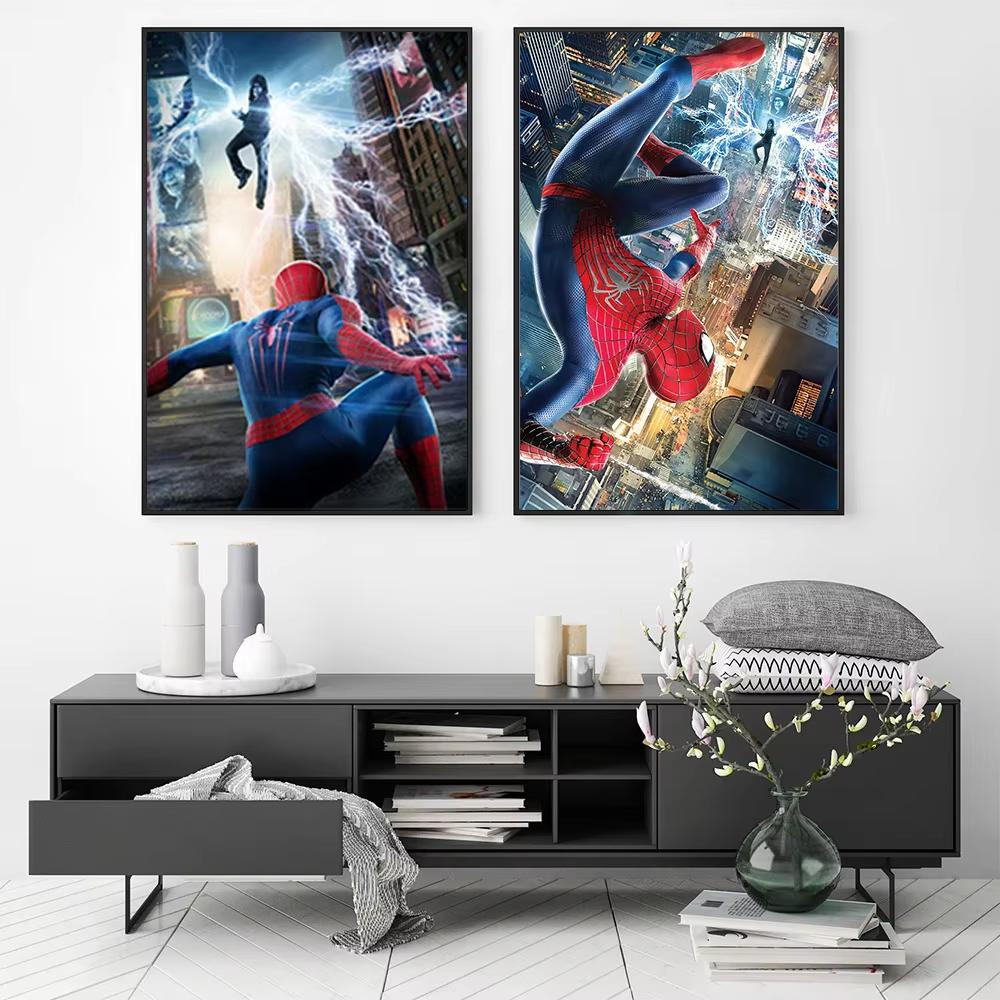 Marvel SpiderMan Καμβάς Ζωγραφικής Τέχνη Τοίχου Αφίσα Υπερήρωα Ταινίας Διακόσμηση Σαλονιού Παιδικό Δωμάτιο