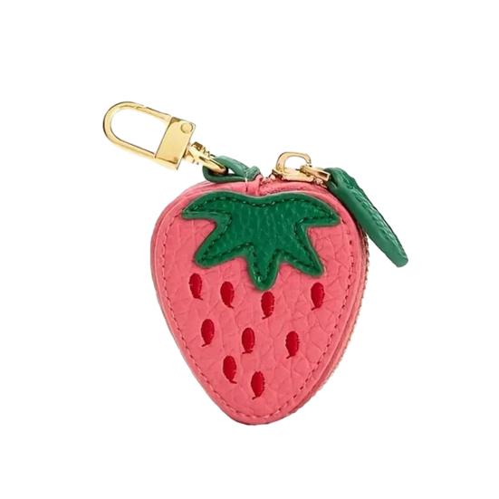 Fruit Coin Wallet Lemon Strawberry Zippered Purse Fruit Faux Leather Bag Mini Purse for Coins Lipsticks Street Daily Outings