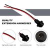 DXNQ 6PCS T10 Extension Harness Plug Connector, Car Instrument 194 Bulb Socket Base with 4.33" Wire Harness, Tail Light Socket Pre-Wired Rubber Lamp
