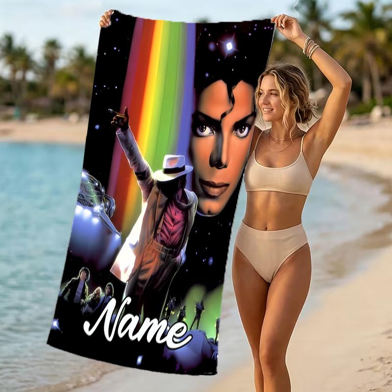 Customizable Personalized Beach Towels Michael Jackson Themed designs.Suitable for the Beach, Yoga, Sports;ideal As Beach Accessories