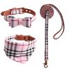 New Pet Products Threepiece Set Combination Bow Triangle Towel Tow Rope Set