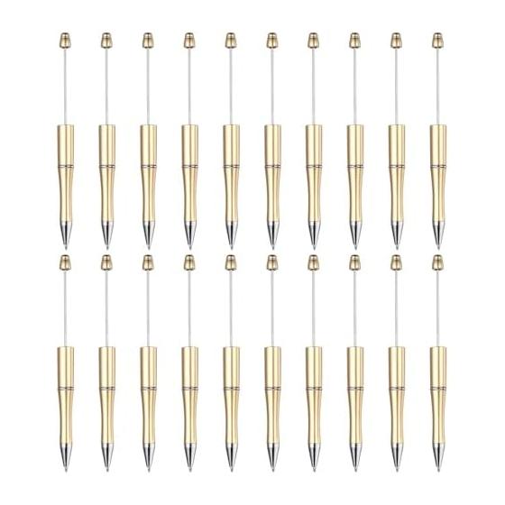 PATIKIL Bead Deco Pen Set of 20 Black Ink Plastic Creative DIY Ballpoint Pen for Teachers, Offices, DIY Crafts, Party Decorations, Handmade Supplies,