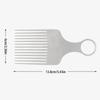 Travel Aluminum Comb with Embedded Finger Rings Hangable Wide Spaced Teeth Easy Detangling Men Grooming Essential