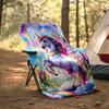 1PC Dreamy Rainbow Unicorn blanket, al season lightweigh Poster blanket home office outdoor nap multifunc Poster blanketional blanket