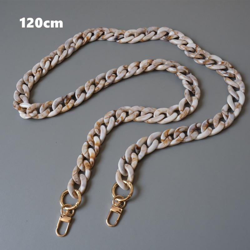 New Fashion Woman Bag Accessory Detachable Parts Replacement Chain Beige Resin Luxury Strap Women Acrylic Shoulder Handle Chain