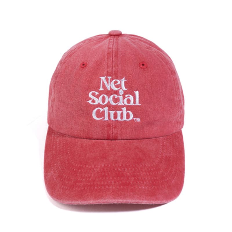Net Social Club OG LOGO PEACH PIGMENT CAP (red)