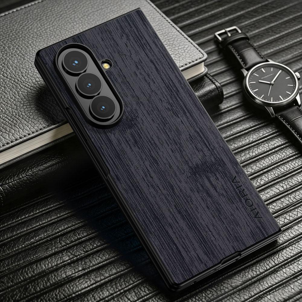 Custodia per Samsung Galaxy Z Fold 8 Ultra Z Fold8 Custodia in Pelle PU con Effetto Legno Naturale per Samsung Z Fold 8
