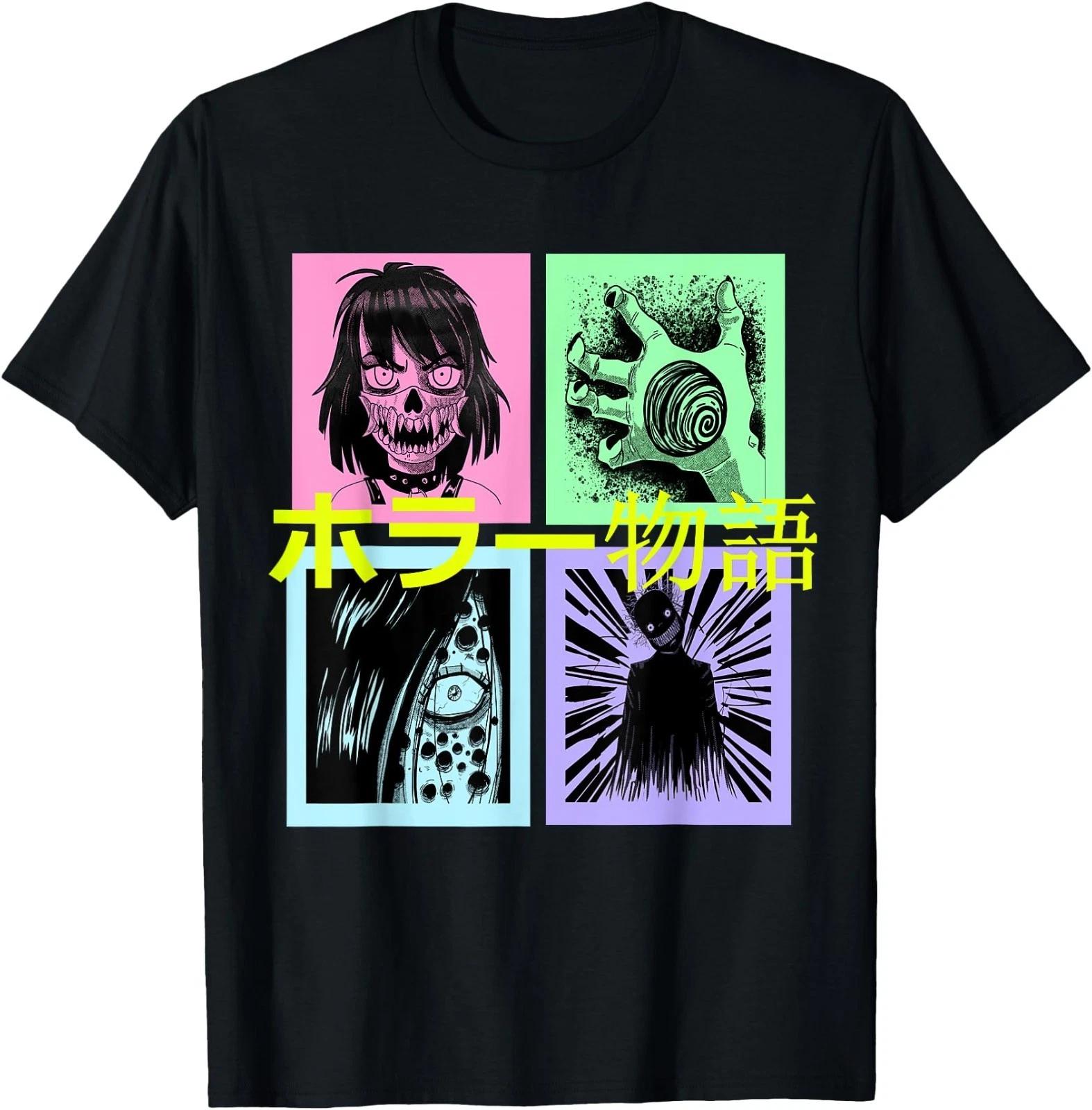 Horror Manga Demon Girl Harajuku Japanese Aesthetic T-Shirt M