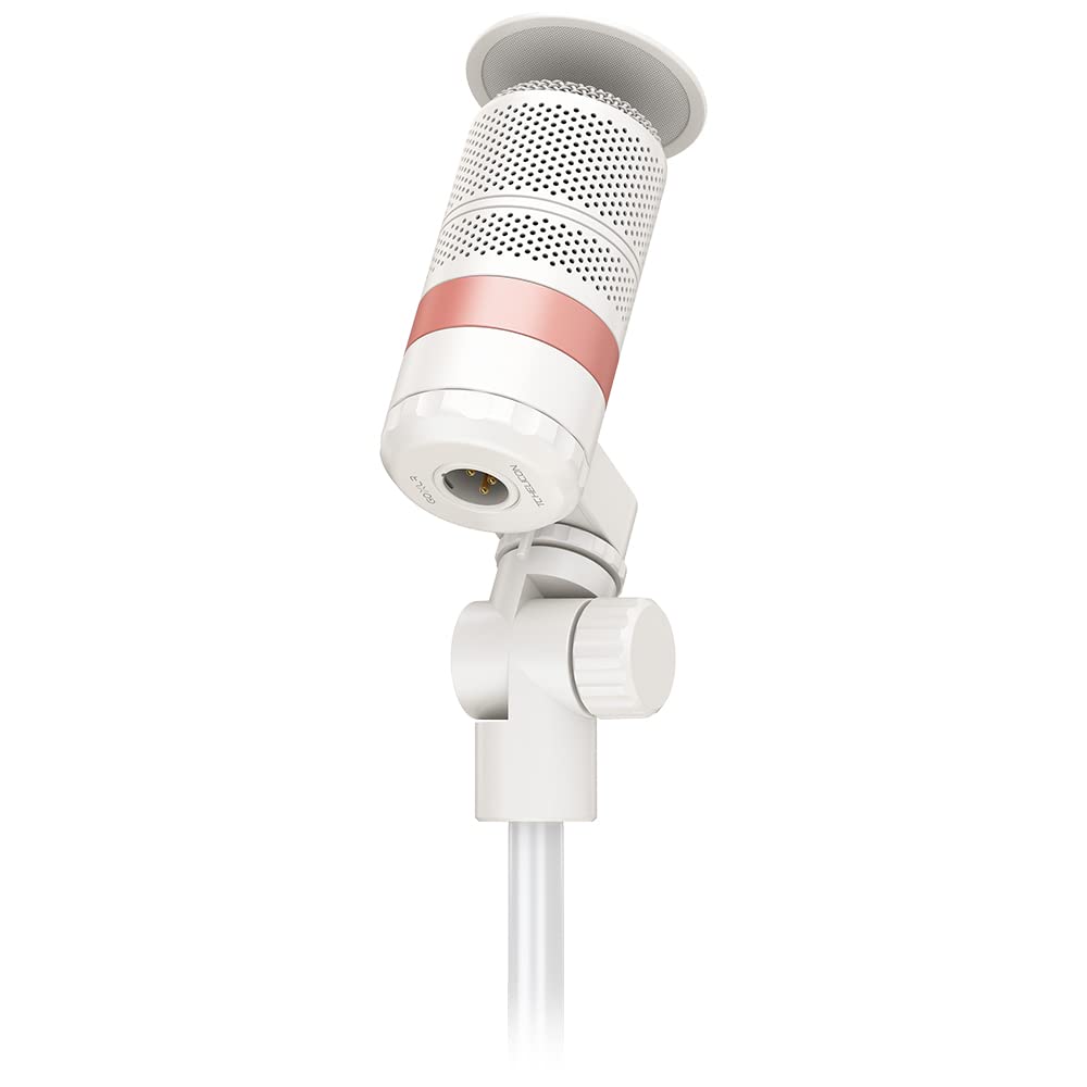 TC Helicon GoXLR MIC-WH Dynamic Microphone with Supercardioid Polar Pattern, Dual-Joint Adjustable Headphones, Built-in Pop Filter, and 9