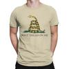 Novelty Don't Tread On Me Snake Flag T-Shirt Men Round Neck Cotton T Shirt Short Sleeve Tee Shirt Summer Tops