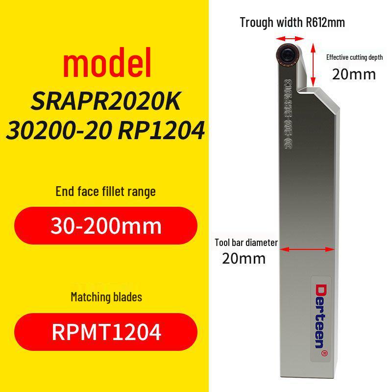 Vibrationsdämpfender CNC-Stirnnut-Werkzeughalter mit großer Schnitttiefe und rundem Bogen-Design