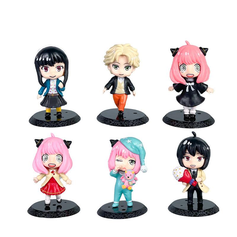 Spy Family Loid Anya Yor Anime Character Model Ornament Set For Collectors And Anime Memorabilia