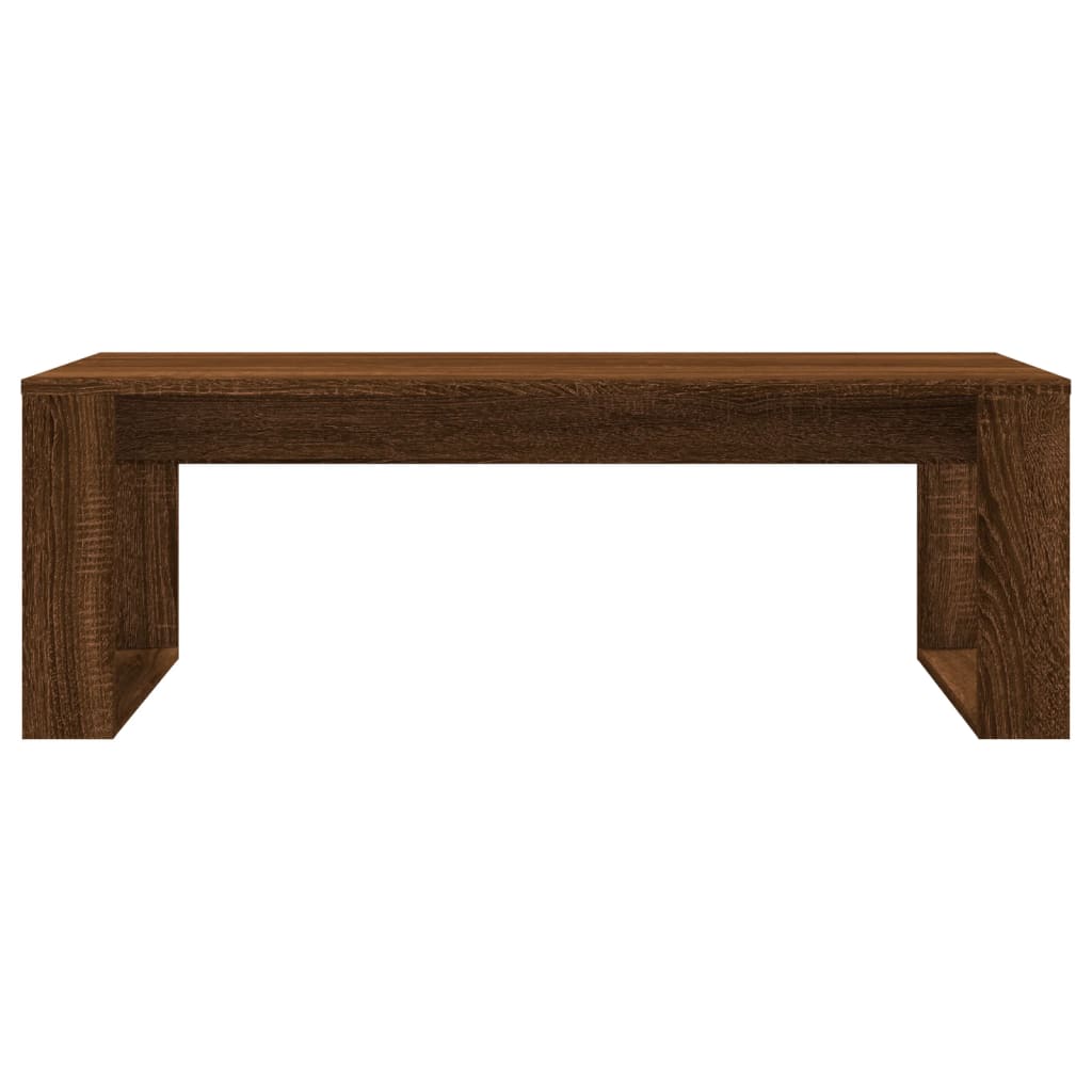  Coffee Table, Brown Oak 102x50x35 Cm Wood-based Material
