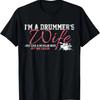 Drums Drummers Wife Vintage Gift Drum Lover T-Shirt