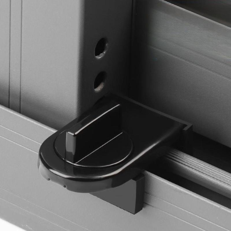 1pc Sliding Door Lock, Anti-Theft Anti-Pinch Safety Lock with No-Drill Installation, Pet-Proof Two-Way Fixation for Window