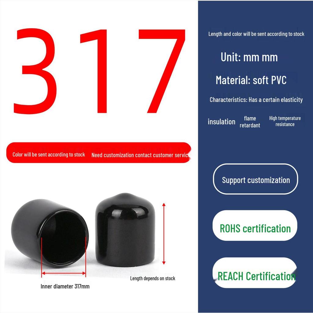 Rubber Sleeve PVC Cap: Dustproof Insulating Bolt Thread & Rebar Protector