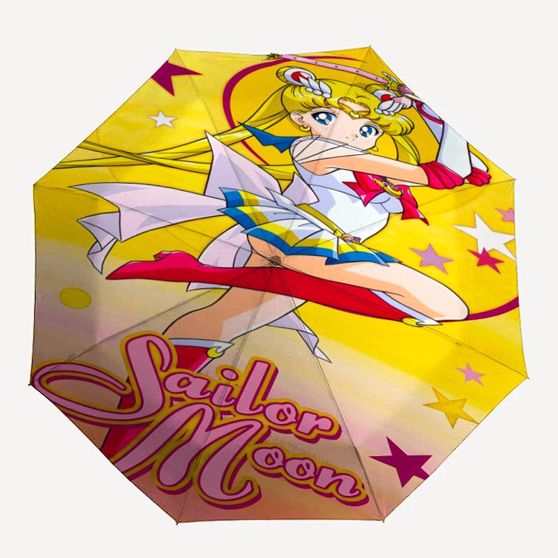 1pc Sailor Moon Umbrella, Sun Protection, And UV Shielding. It Has Eight Sturdy Ribs for Outdoor Use And Perfect As a Holiday Gift