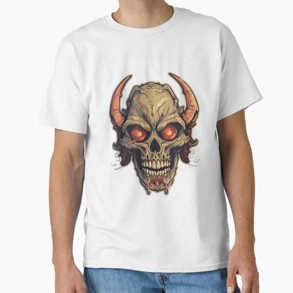 Evil Skull Classic Tshirt Sticker Classic T Made In Usaaus Tshirt S2xl S