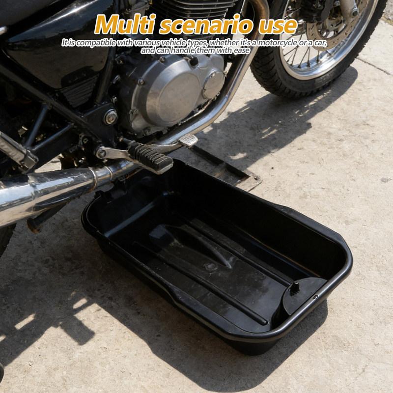 Engine Oil Drain Pan 2.5L Plastic Automotive Waste Oil Collector Tray Leakproof Drip Tray for Car Motorcycle Maintenance Garage