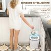15L Infrared Sensor Trash Can with 2 Opening Modes. Fingerprint-Resistant Surface. Bathroom. White