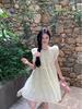 Pink small fly-sleeved dress for women's summer new milk wear with sweet first love small doll skirt