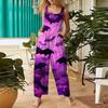 Women's Casual Halloween Printed Jumpsuit Sleeveless Printed Cotton Jumpsuit