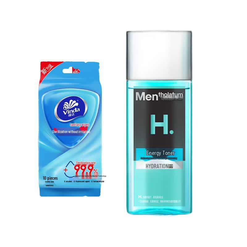 Vinda Wet Wipes & Men s Hydrating Toner Bundle