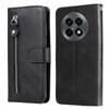 For OnePlus 13R 5G/Ace 5 5G/Ace 5 Pro 5G Case Zipper Wallet Calf Texture PU Leather Phone Cover