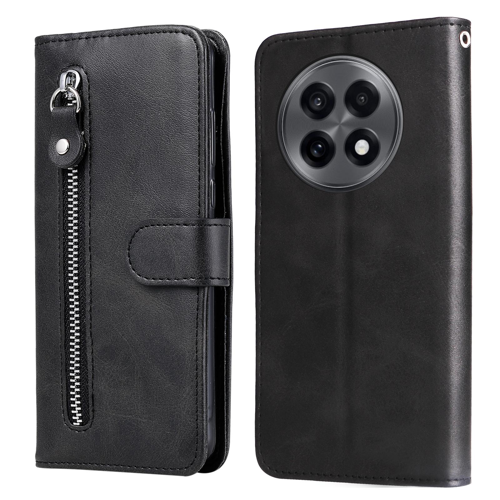 

For OnePlus 13R 5G/Ace 5 5G/Ace 5 Pro 5G Case Zipper Wallet Calf Texture PU Leather Phone Cover D