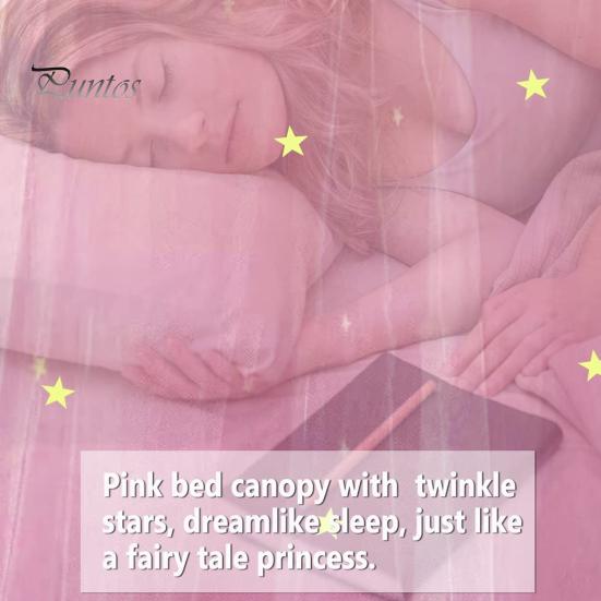 1 Set Practical Breathable Lightweight Bedcover Curtain Summer Stars Princess Bed Net Bedroom Supplies