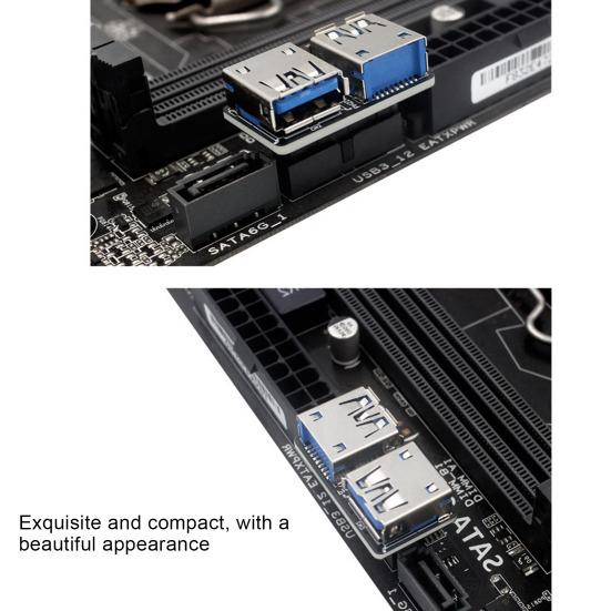 USB3.0/3.1 Adapter IDC19P/20P A Female Port to USB Adapter with Inner Connection Dongle