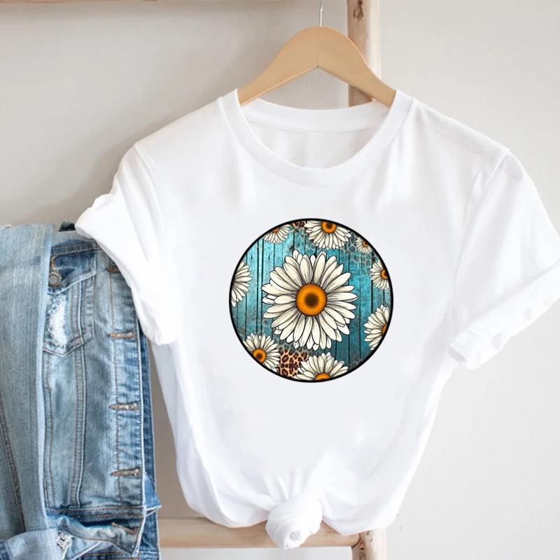 (European Size)90s Women Print Lady Female Cactus Plant Lovely Trend Tee Top Fashion T Shirt Clothing Casual Short Sleeve Graphic T-shirt