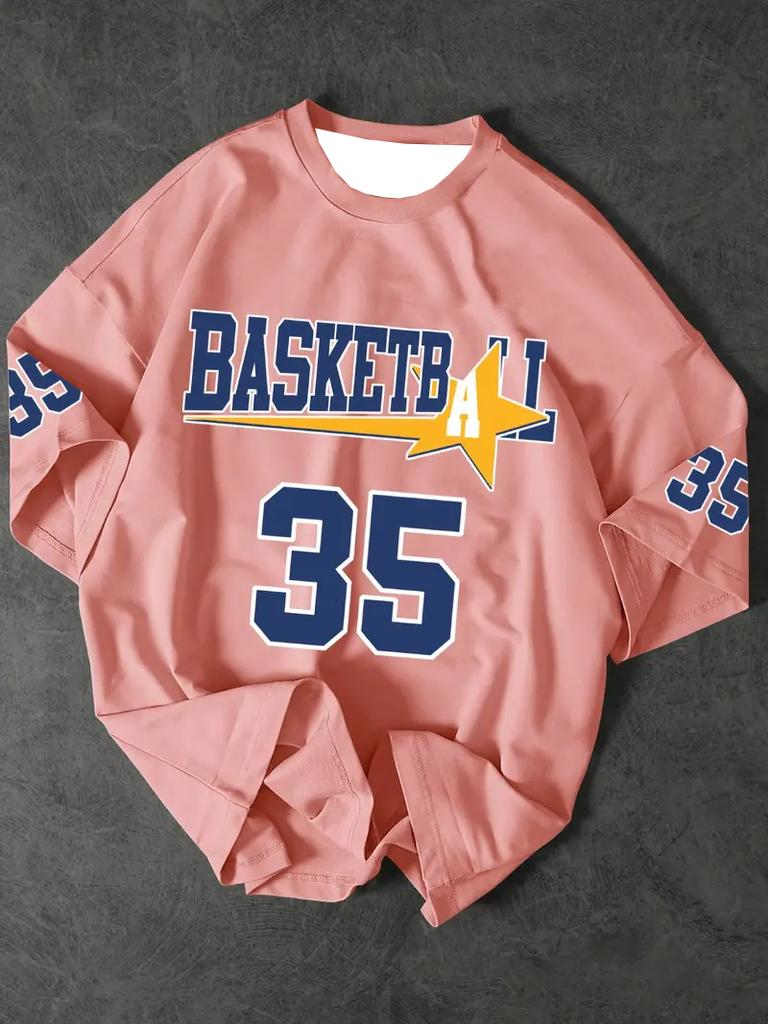 Men's Sports Jersey Basketball Graphic Short Sleeve T-Shirt Summer Graphic Tee Jerseys Plus Size Women's Sport T-Shirt Tops