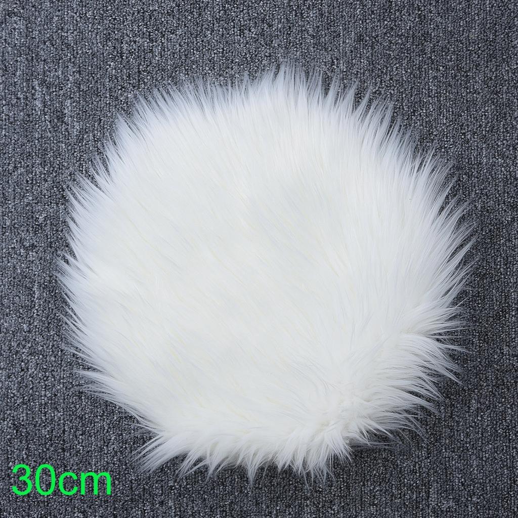 Faux Round Rug for Bedroom Living Room or Study Space On Hard Flooring